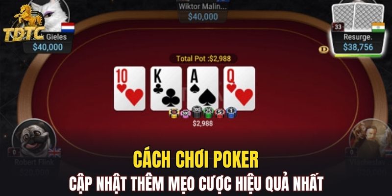 Cách Chơi Poker - Cập Nhật Thêm Mẹo Cược Hiệu Quả Nhất